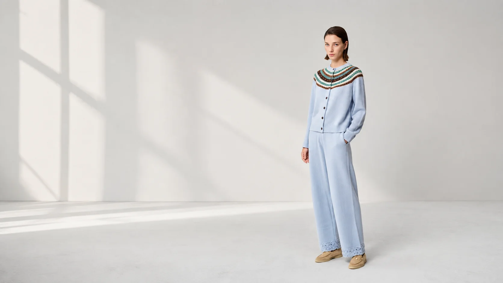 XINYE light blue knit set