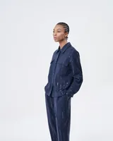 Navy button jacket — Wholesale enquiries, View 4