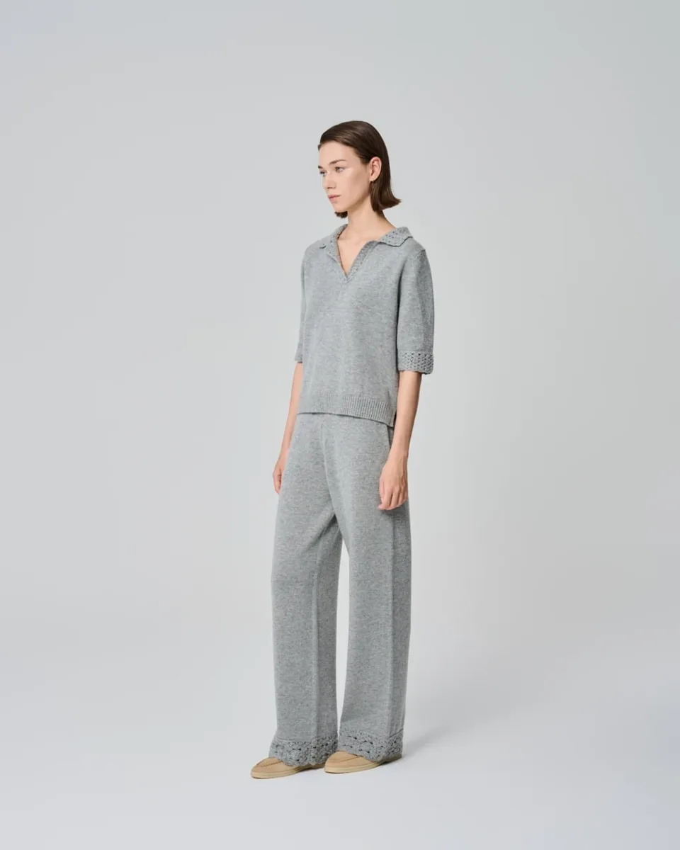 Maglia polo grigia