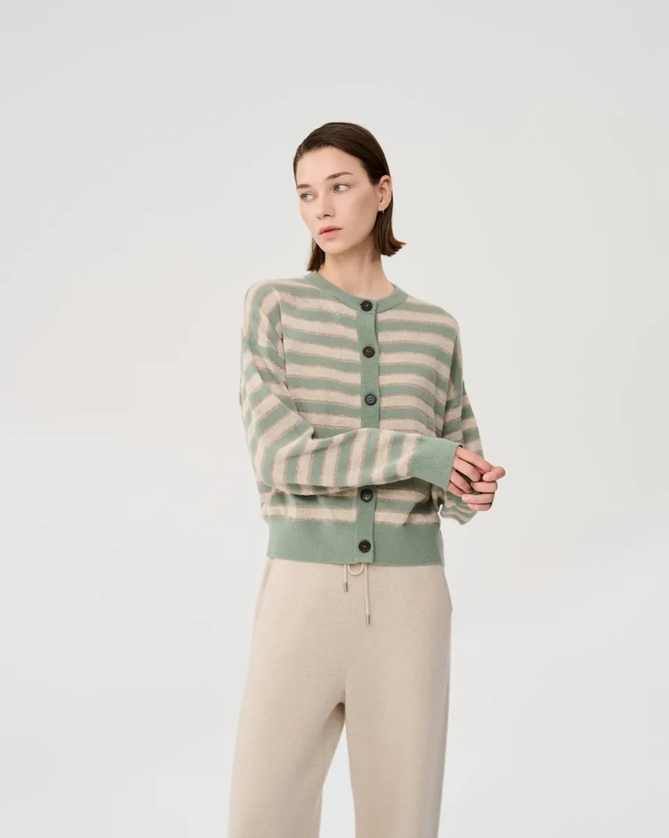 Cardigan a righe