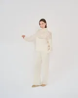 Ivory openwork high neck · 3
