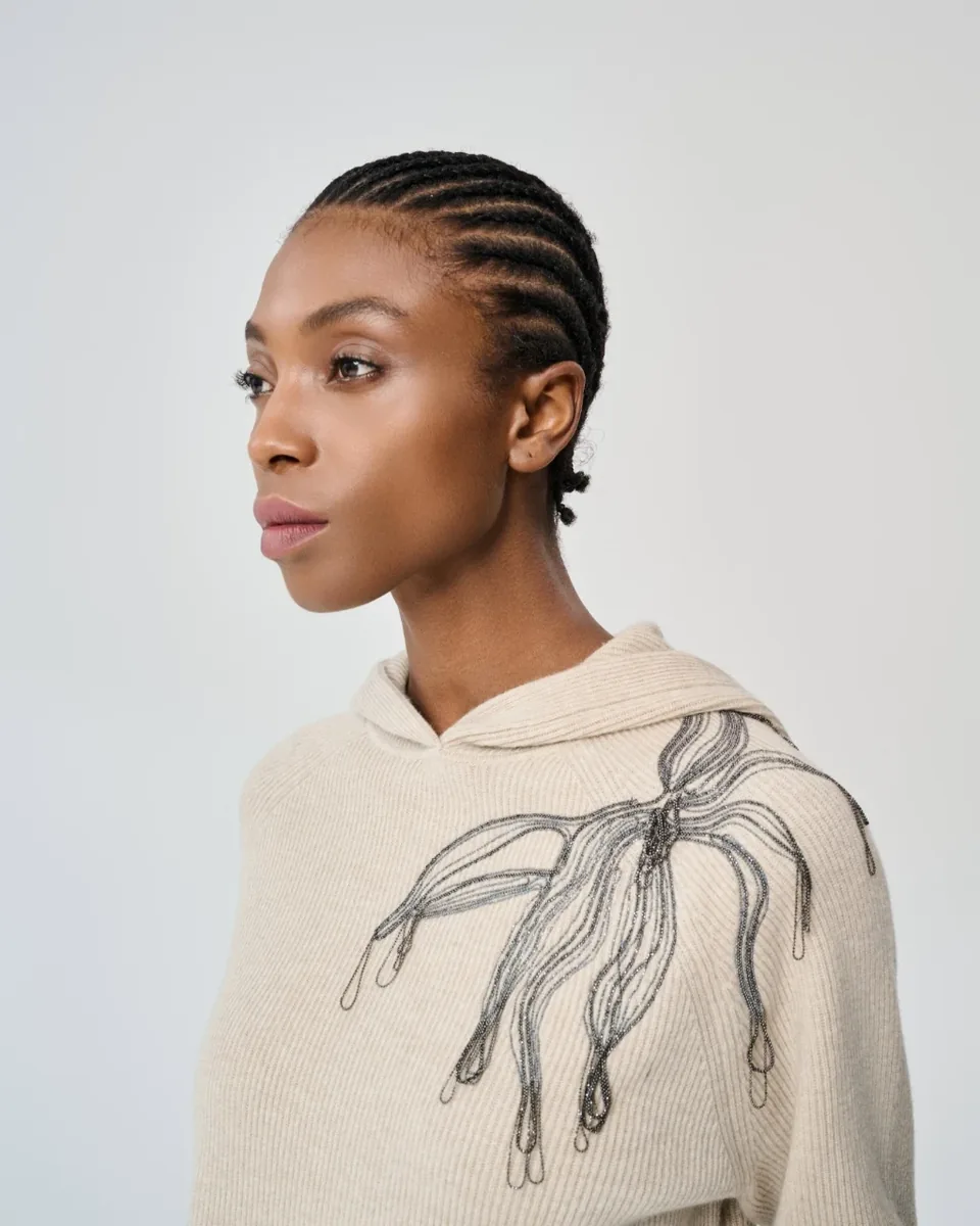 Maglia con dettagli botanici