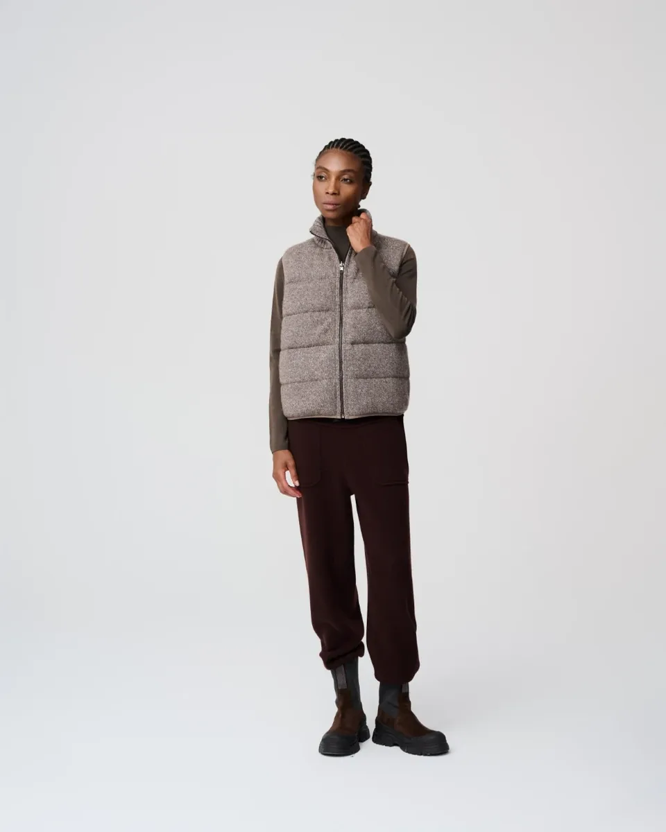 Grey padded vest — Wholesale enquiries, View 1