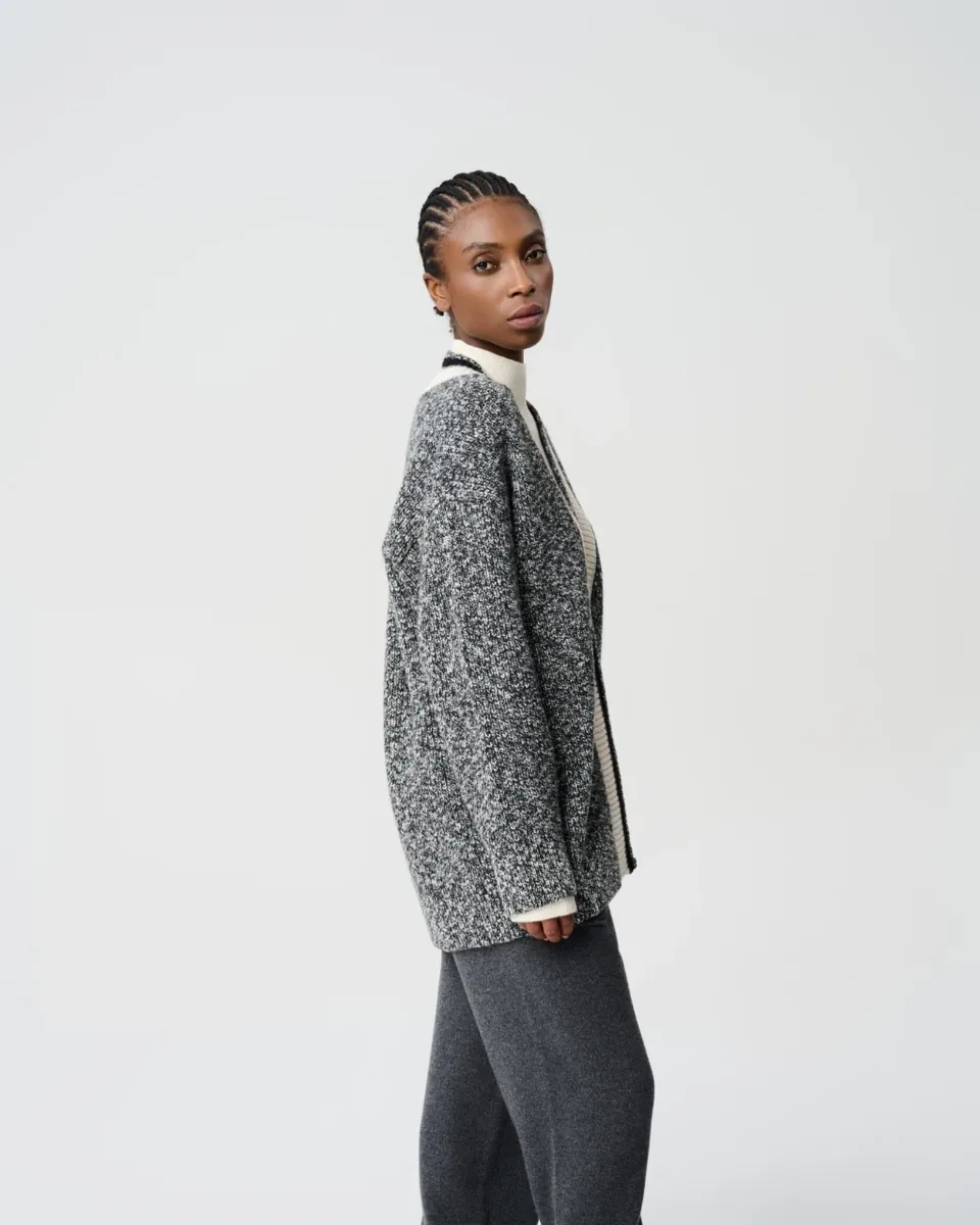 Cardigan lungo grigio
