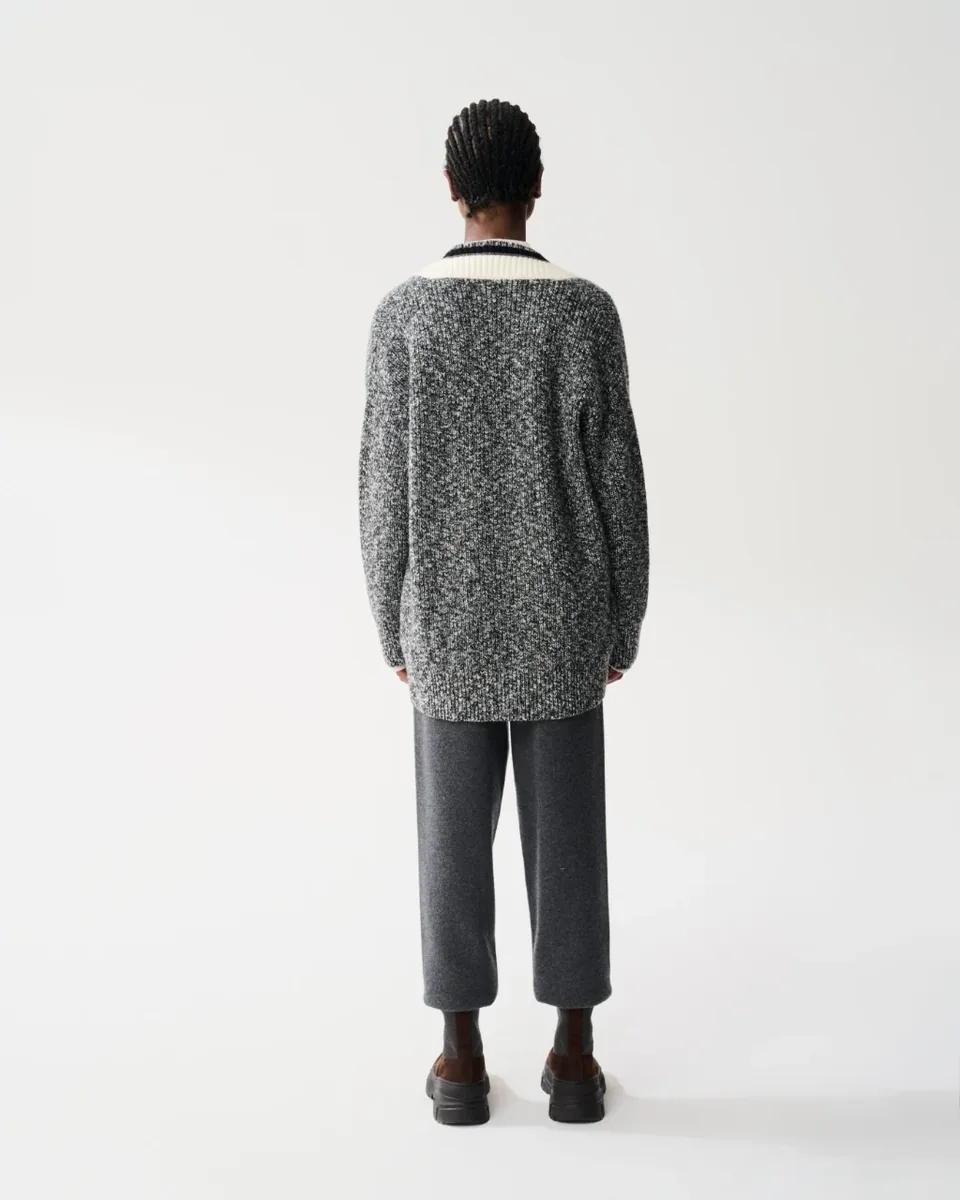 Cardigan lungo grigio