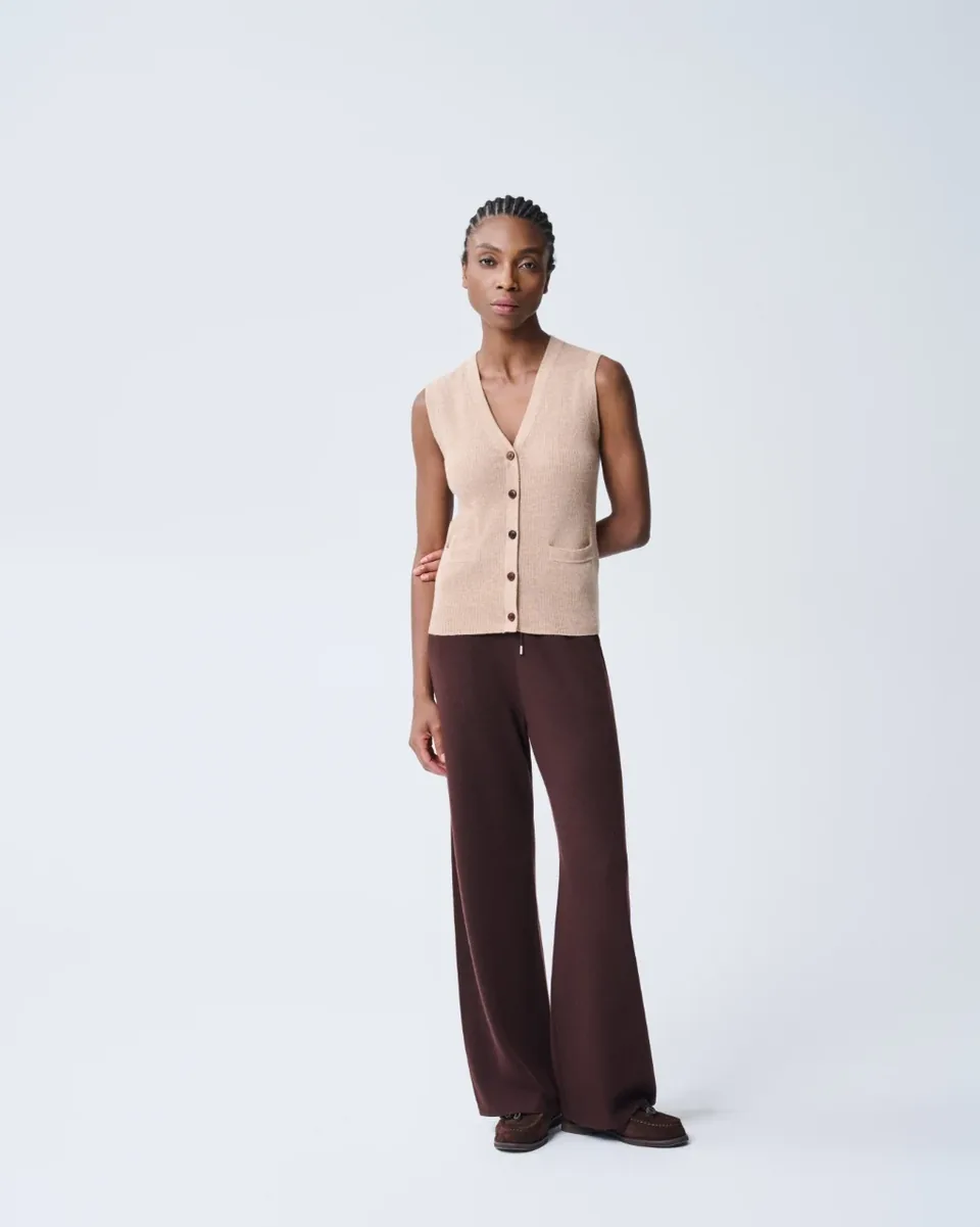 Button knit vest