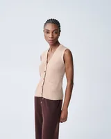 Button knit vest · 2