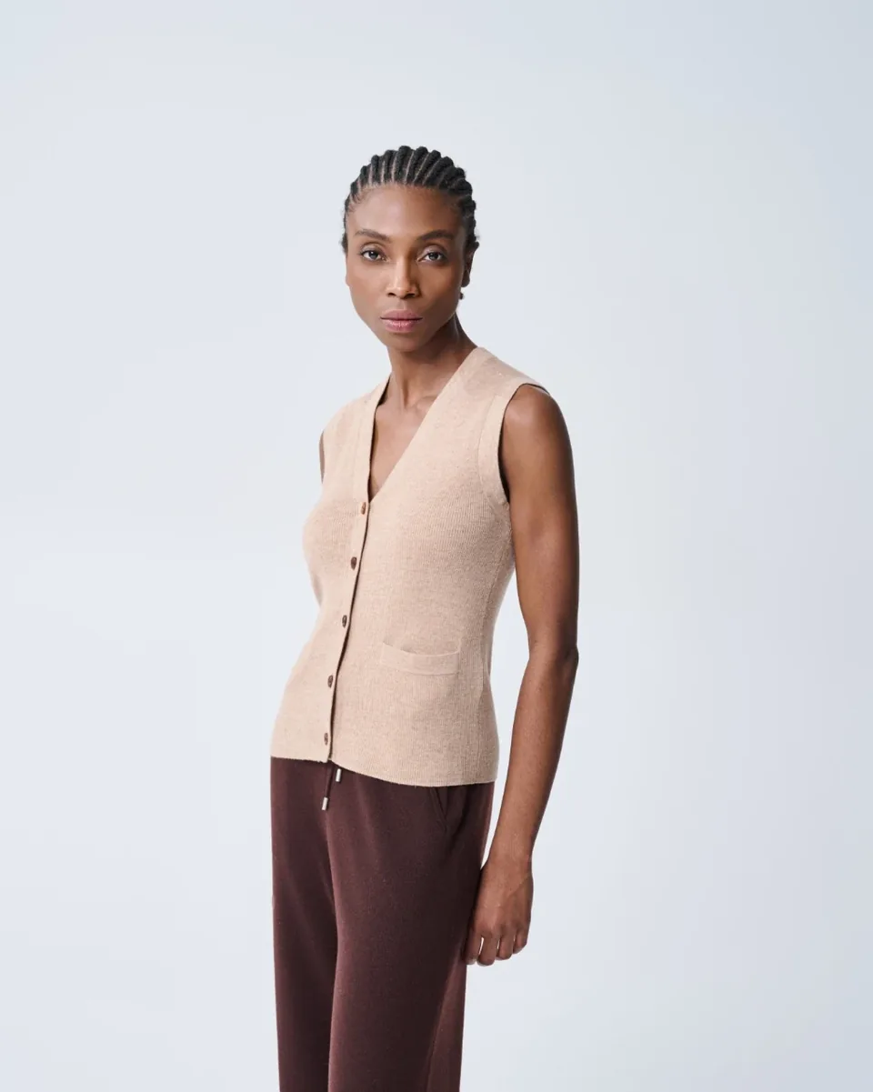 Gilet in maglia con bottoni