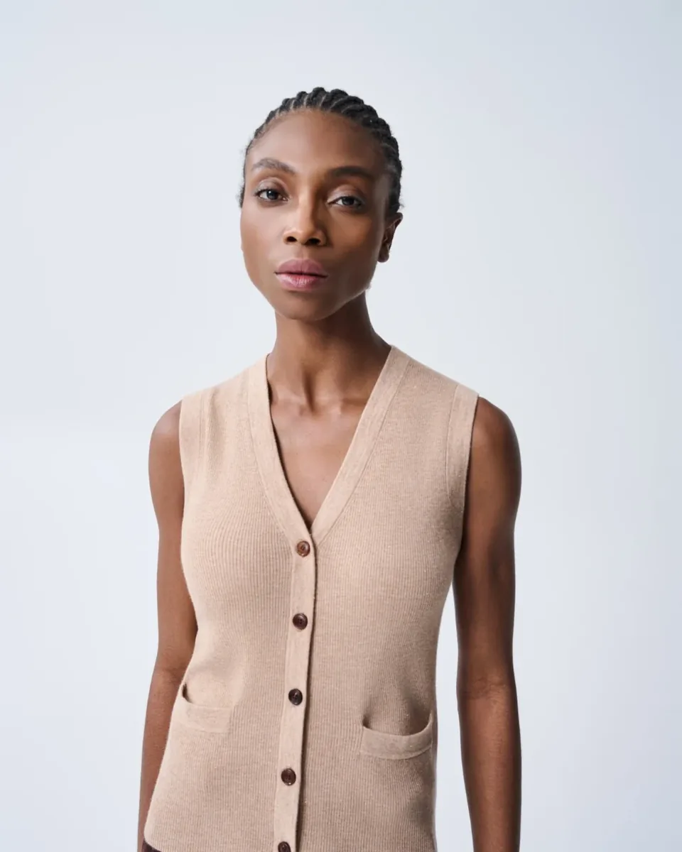 Gilet in maglia con bottoni