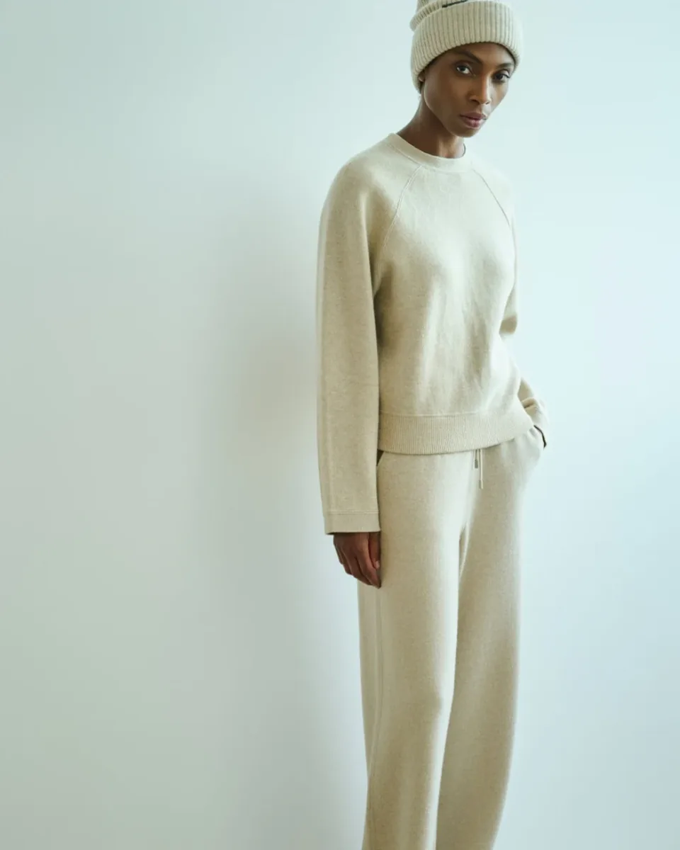 Completo in maglia avorio