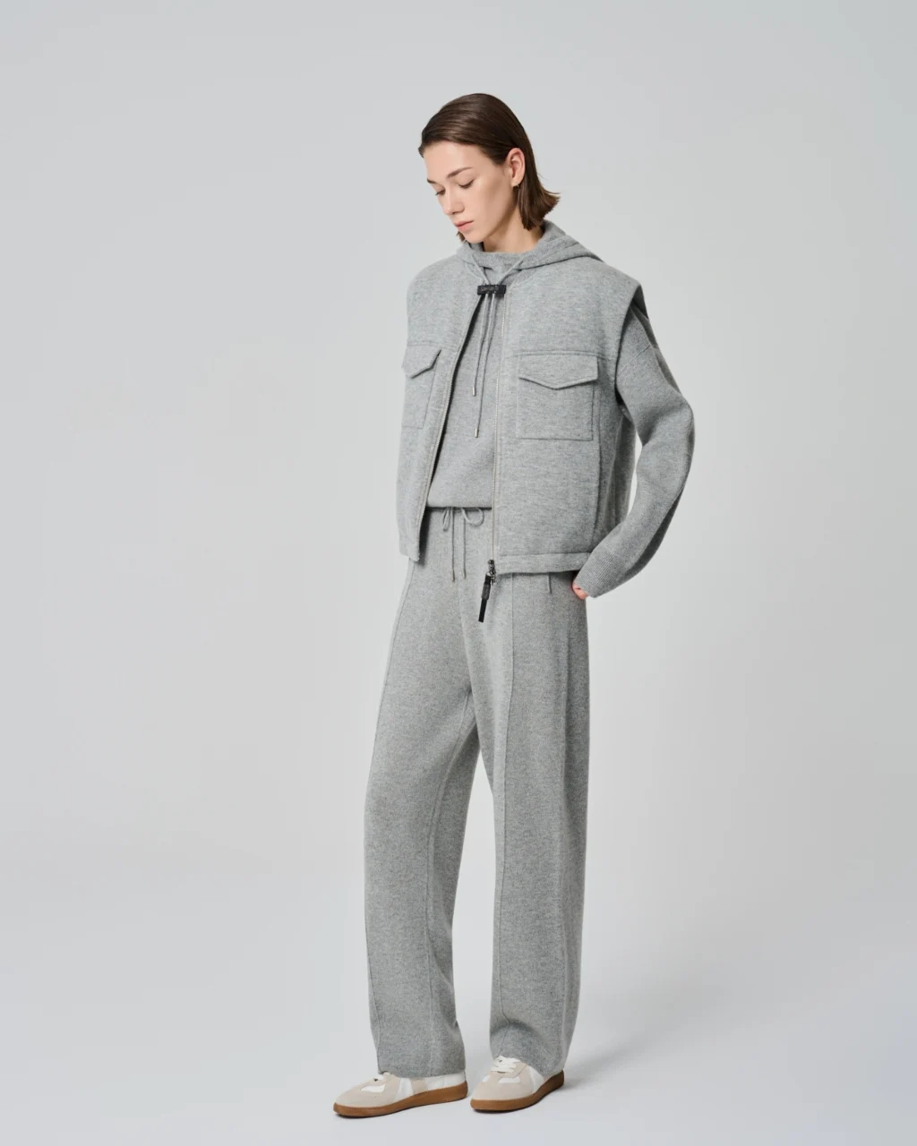 Grey layered jacket, View 1