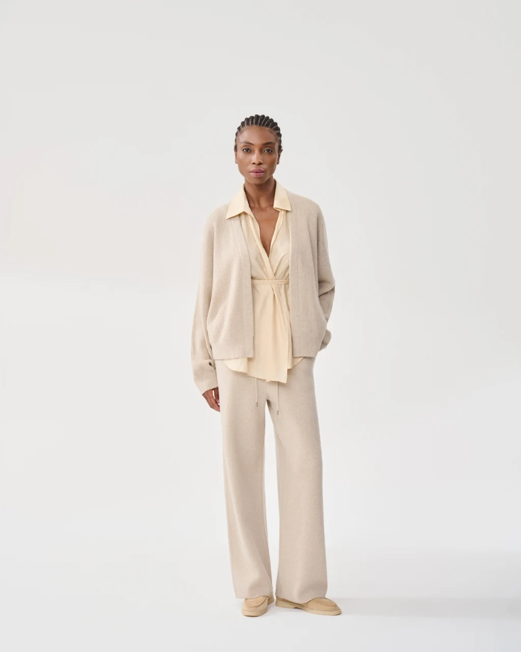 Oat collar cardigan, View 1