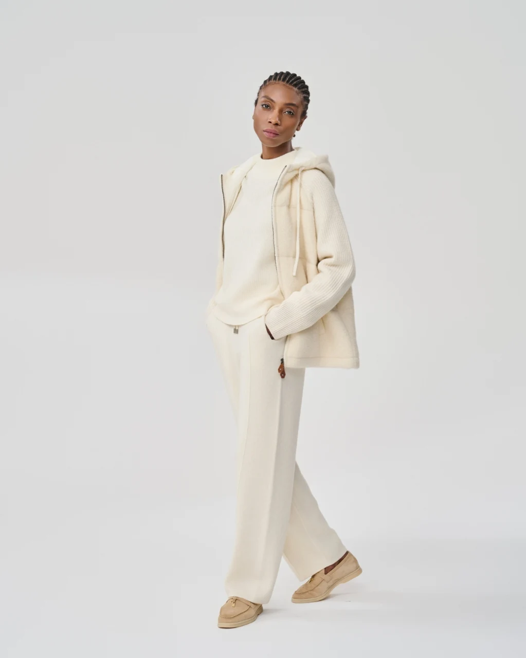 Hooded knit jacket, View 1