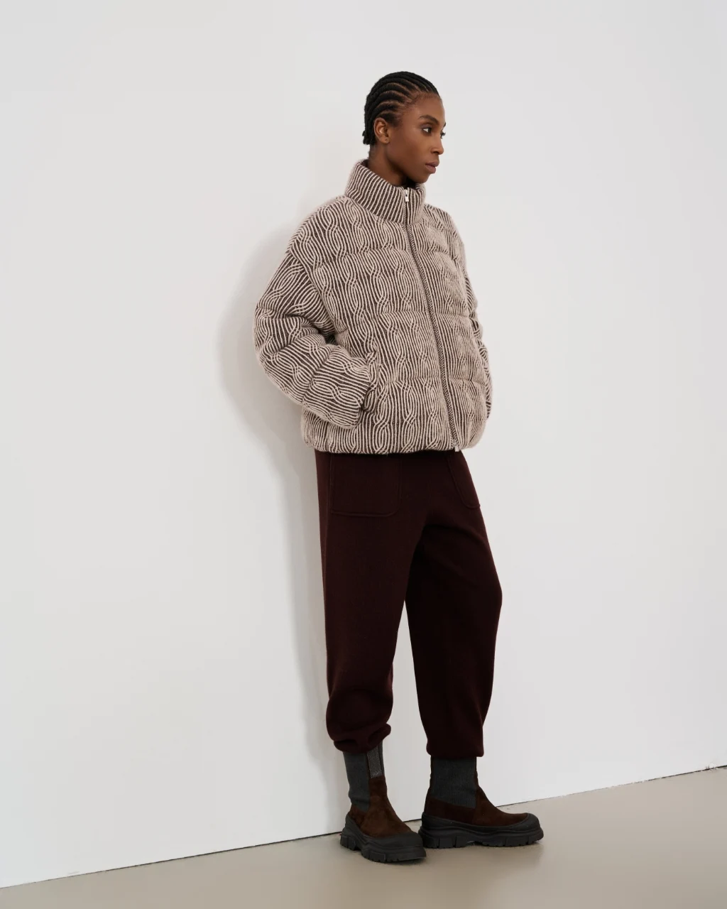Textured padded jacket, View 1
