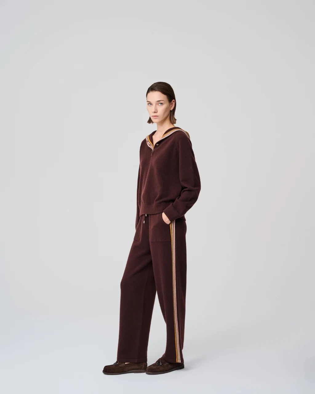 Merlot hooded knit, View 1