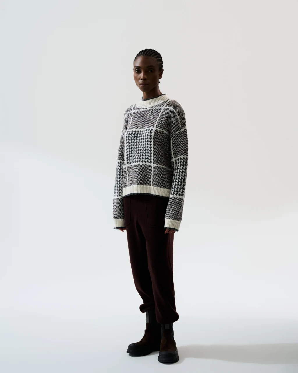 Windowpane sweater, View 1